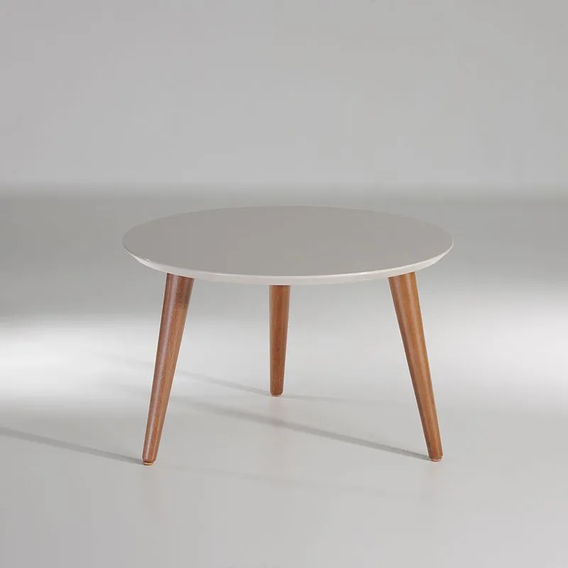Moore 23.62" Round Mid-High Coffee Table in Off White