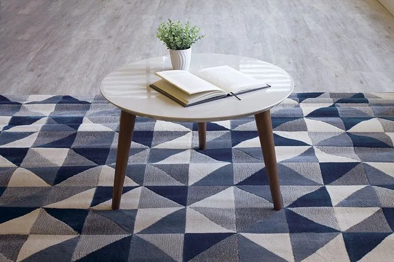 Moore 23.62" Round Mid-High Coffee Table in Off White