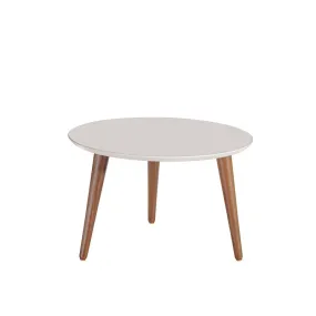 Moore 23.62" Round Mid-High Coffee Table in Off White