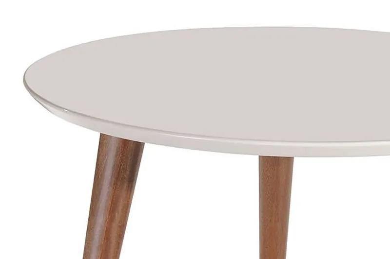 Moore 23.62" Round Mid-High Coffee Table in Off White