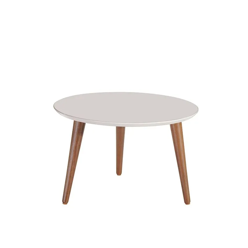Moore 23.62" Round Mid-High Coffee Table in Off White