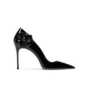 MUCHE Flower Embellished Mid Heel Pumps - 6cm