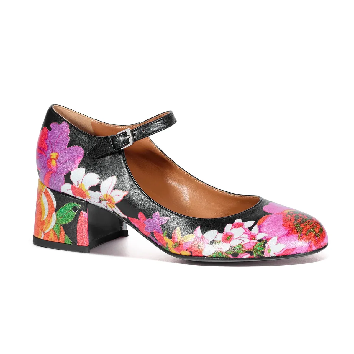 Philomene 45 Flower Printed Mary Jane Pumps