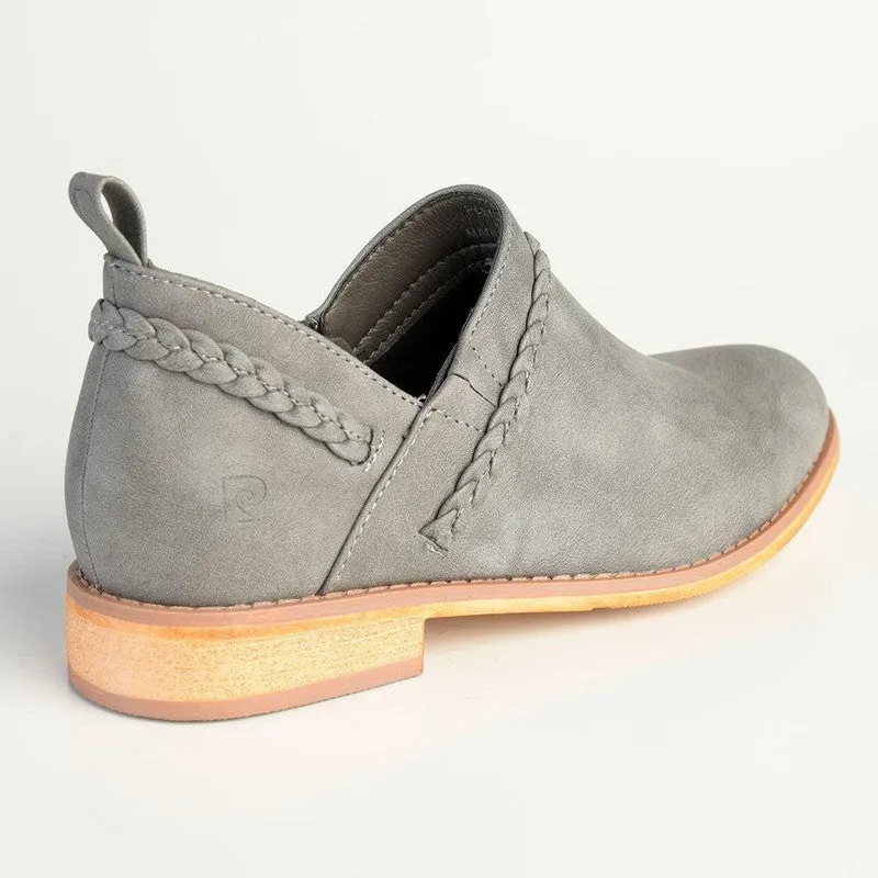Pierre Cardin Slip On Boot With Plaited Detail - Grey
