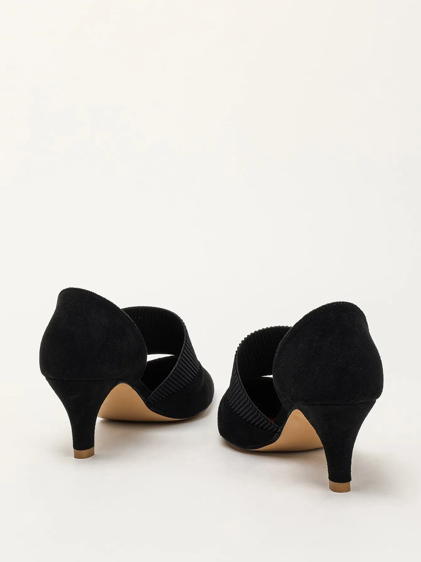 Point Toe Mid Heeled Court Pumps