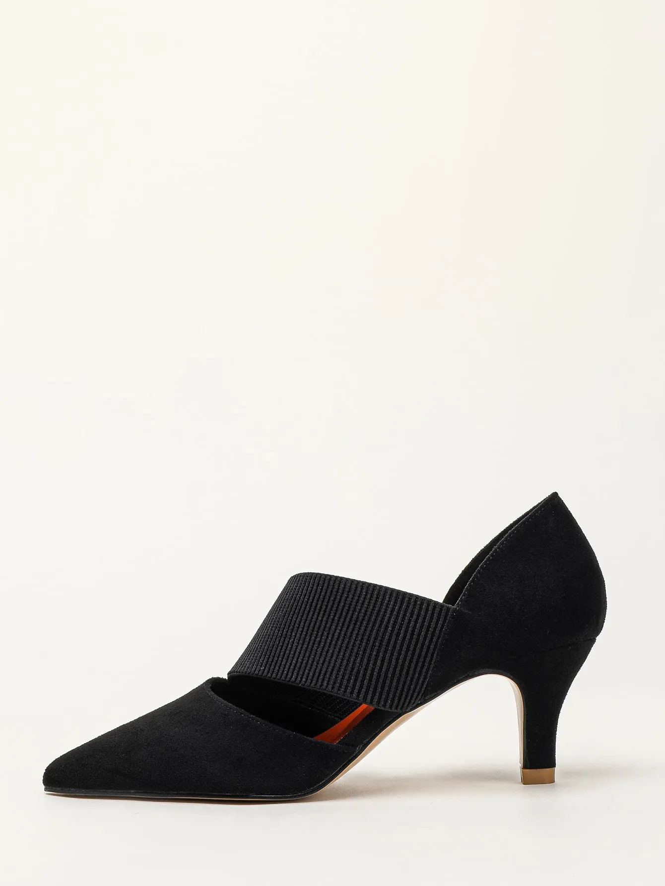 Point Toe Mid Heeled Court Pumps