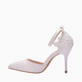 Pointed Toe, Buckle Strap Wedding Heels