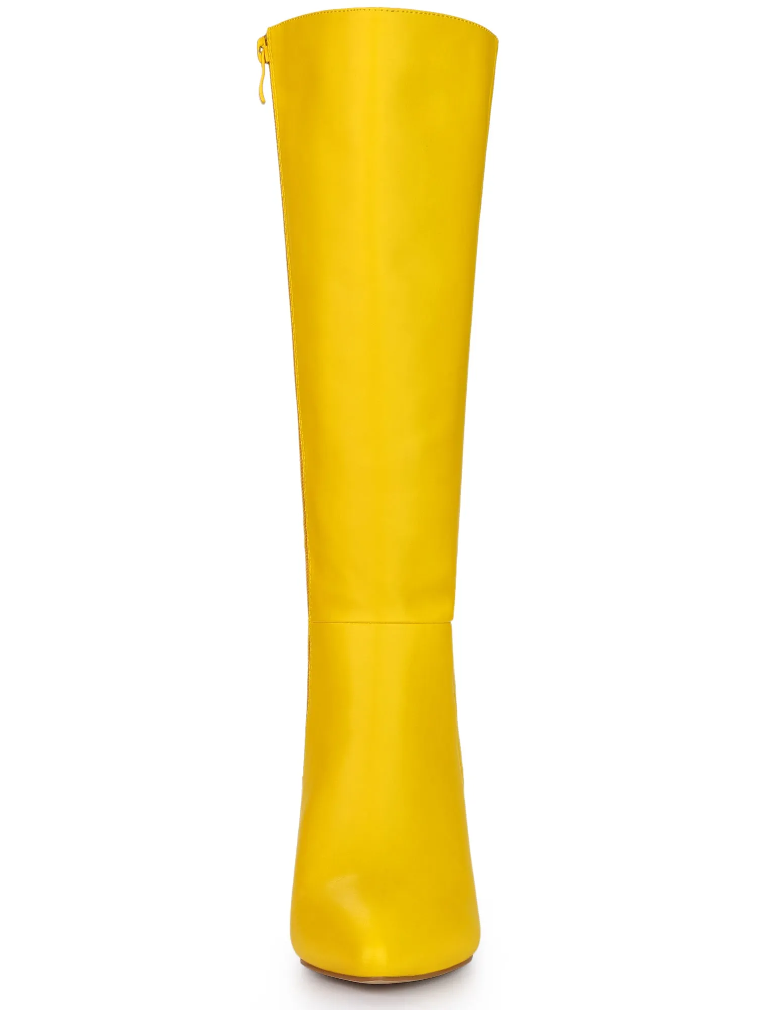 Pointed Toe Stiletto High Heel Zipper Knee High Boots