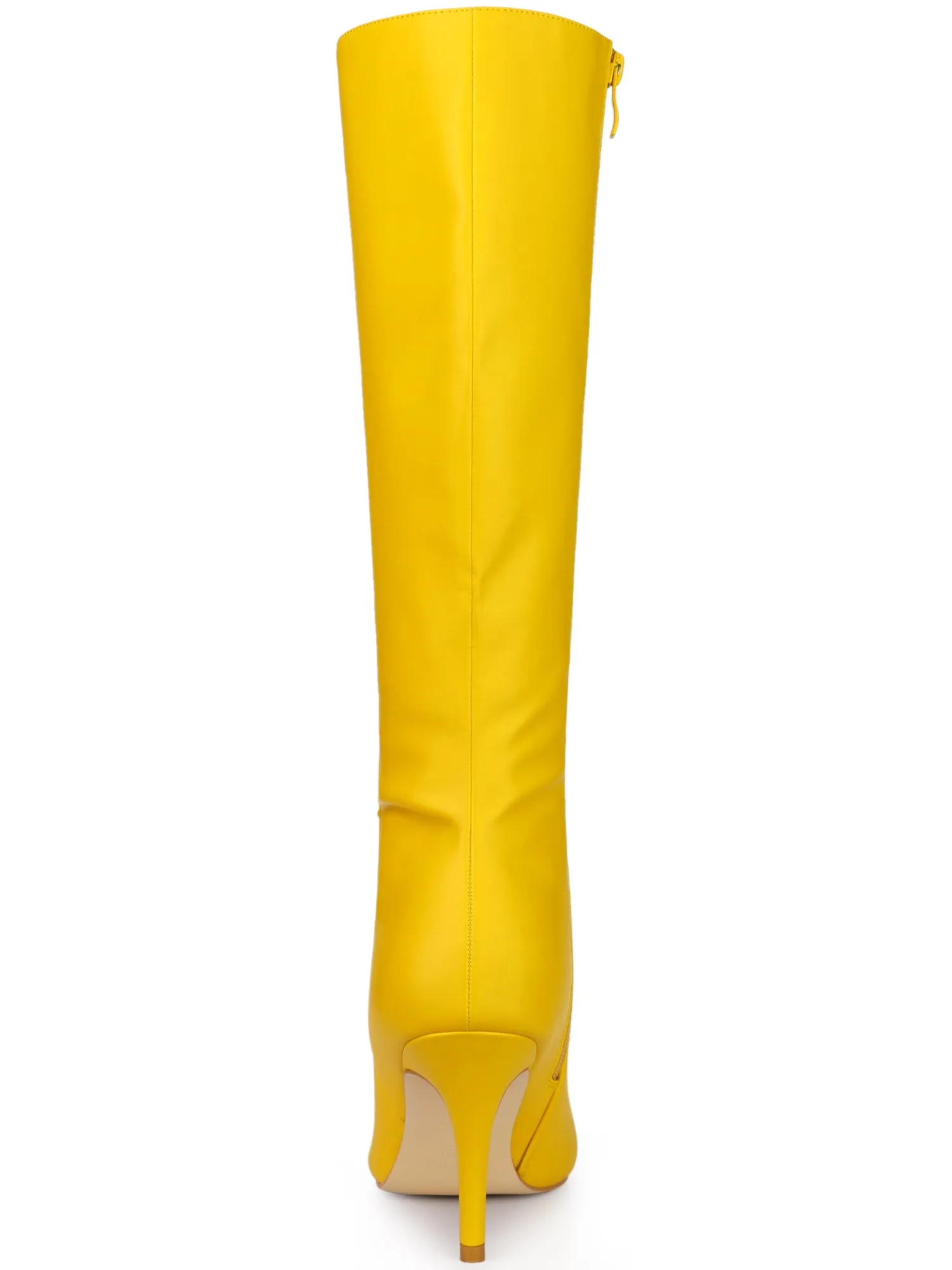 Pointed Toe Stiletto High Heel Zipper Knee High Boots