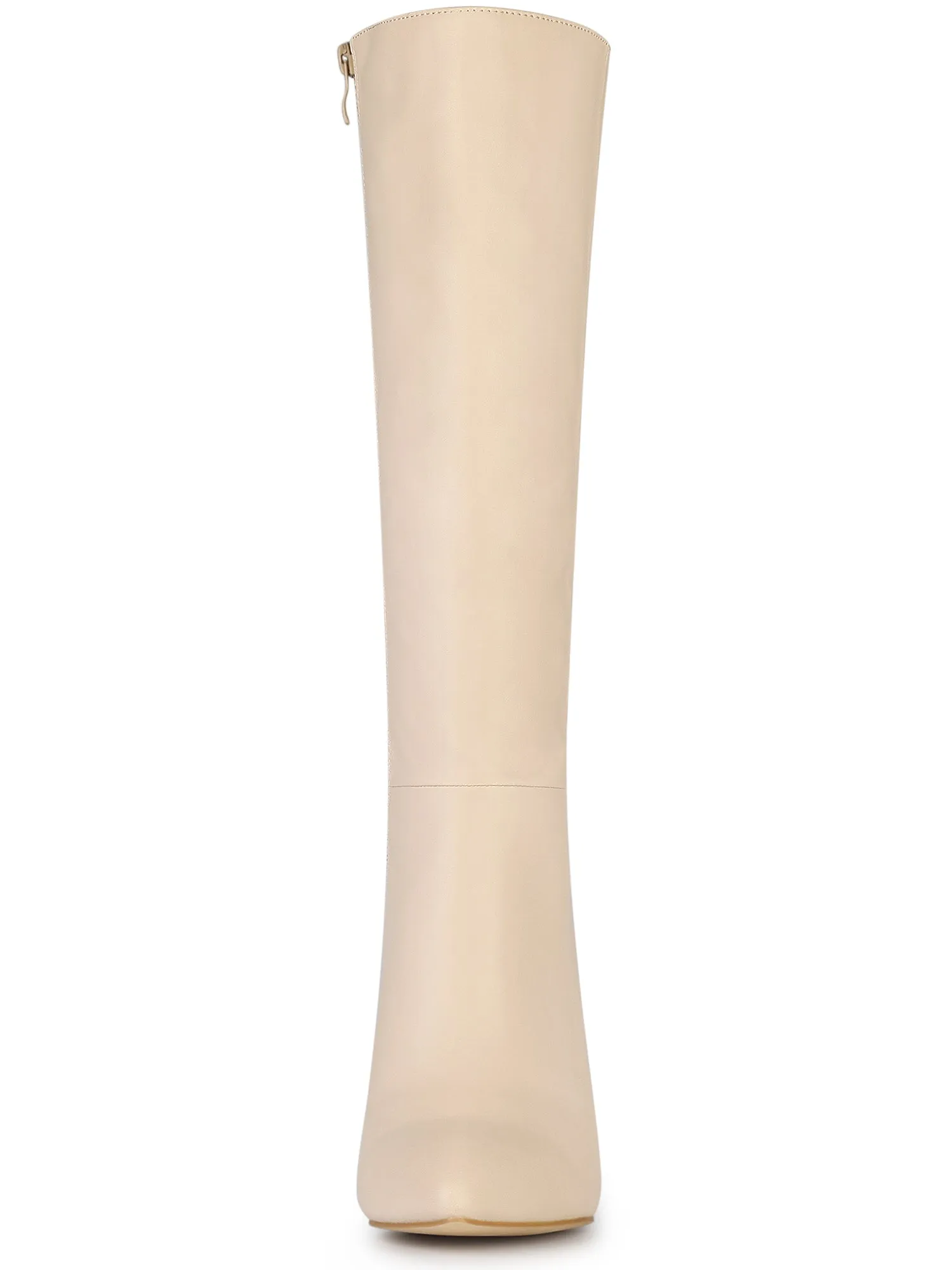 Pointed Toe Stiletto High Heel Zipper Knee High Boots