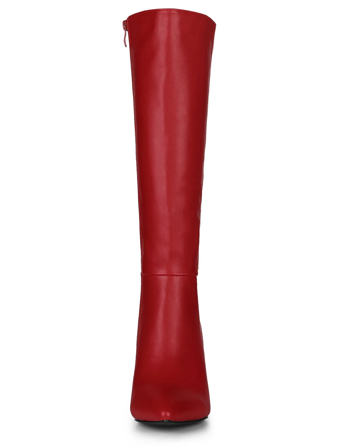 Pointed Toe Stiletto High Heel Zipper Knee High Boots