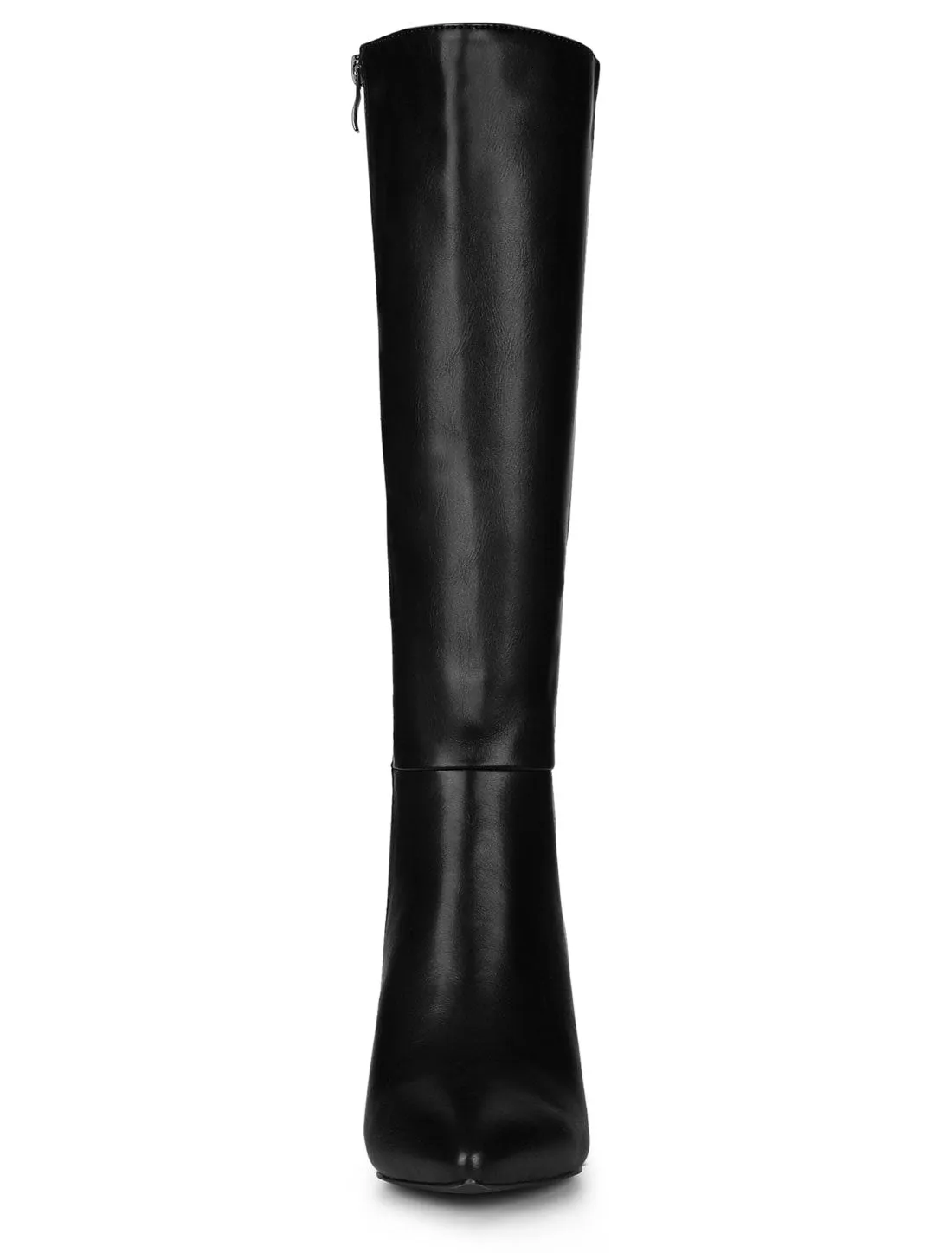 Pointed Toe Stiletto High Heel Zipper Knee High Boots