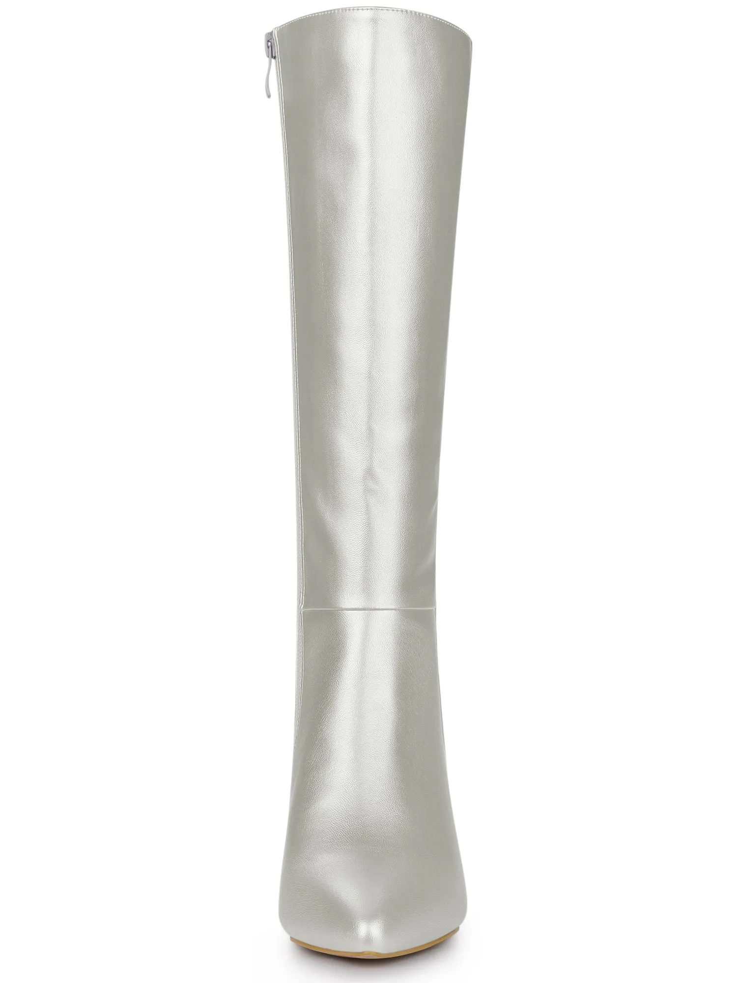 Pointed Toe Stiletto High Heel Zipper Knee High Boots