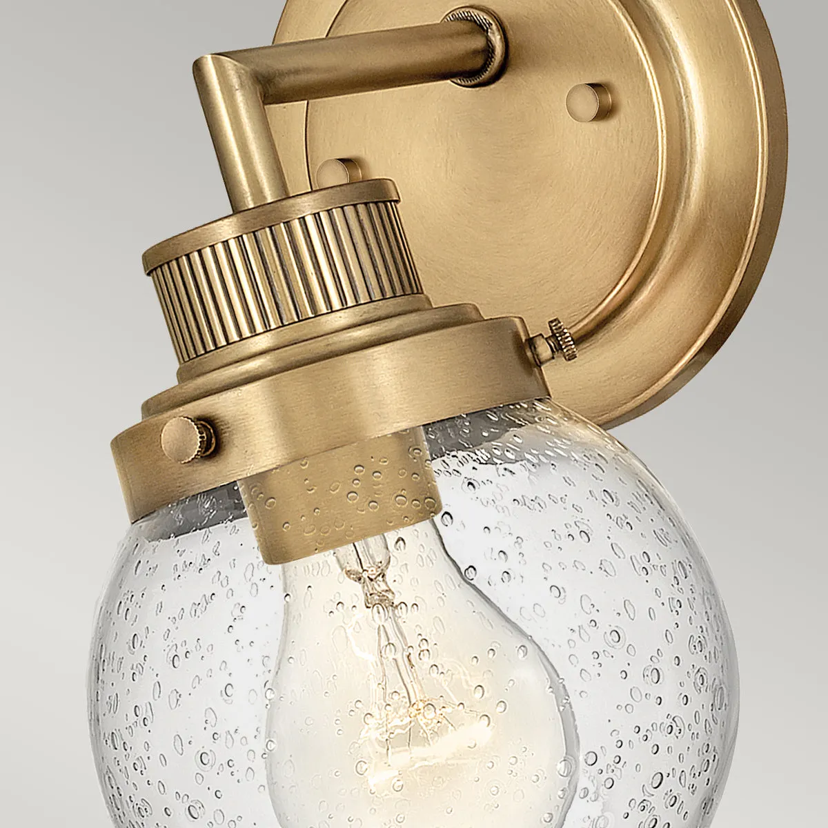 Quintiesse Poppy Bathroom Wall Light Heritage Brass