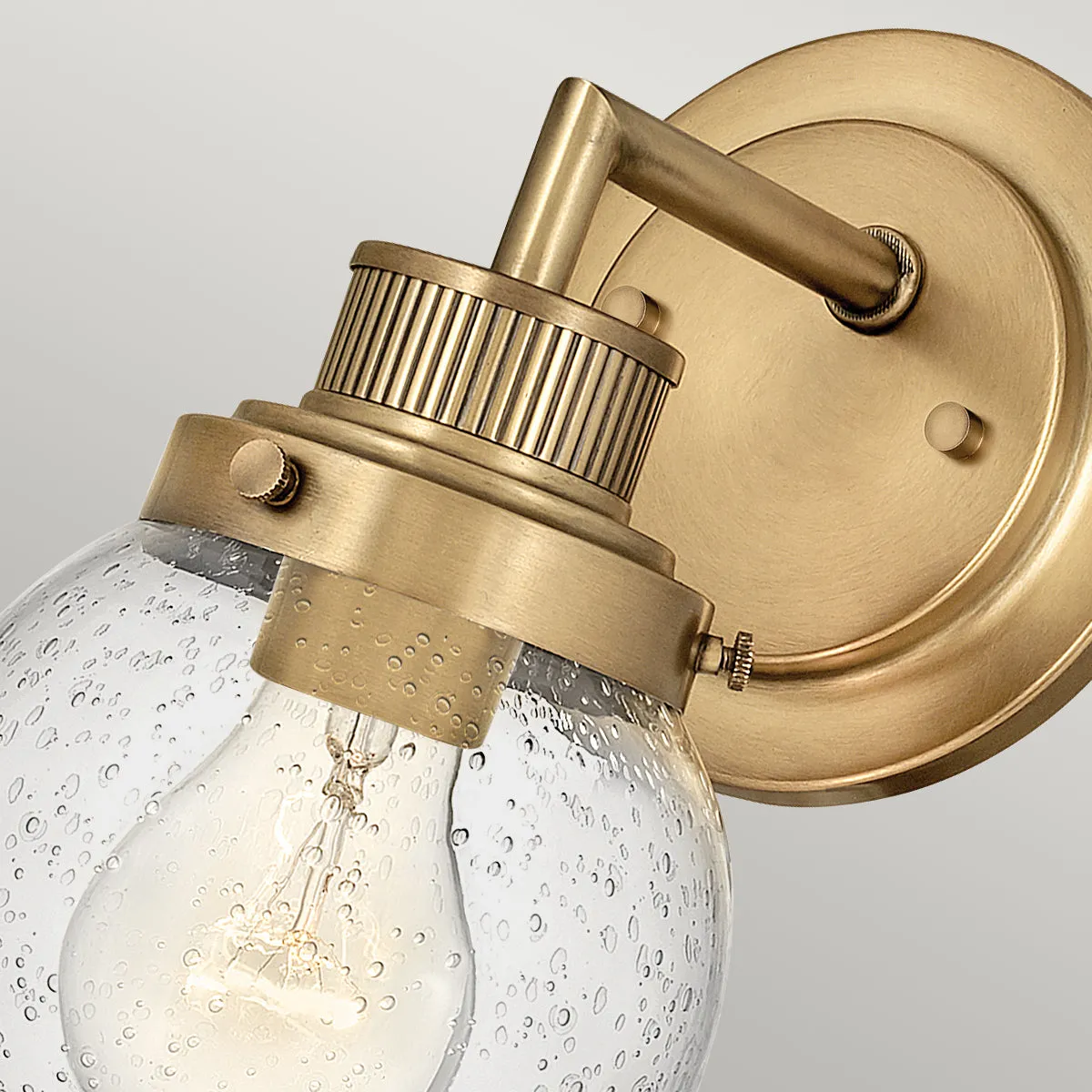 Quintiesse Poppy Bathroom Wall Light Heritage Brass