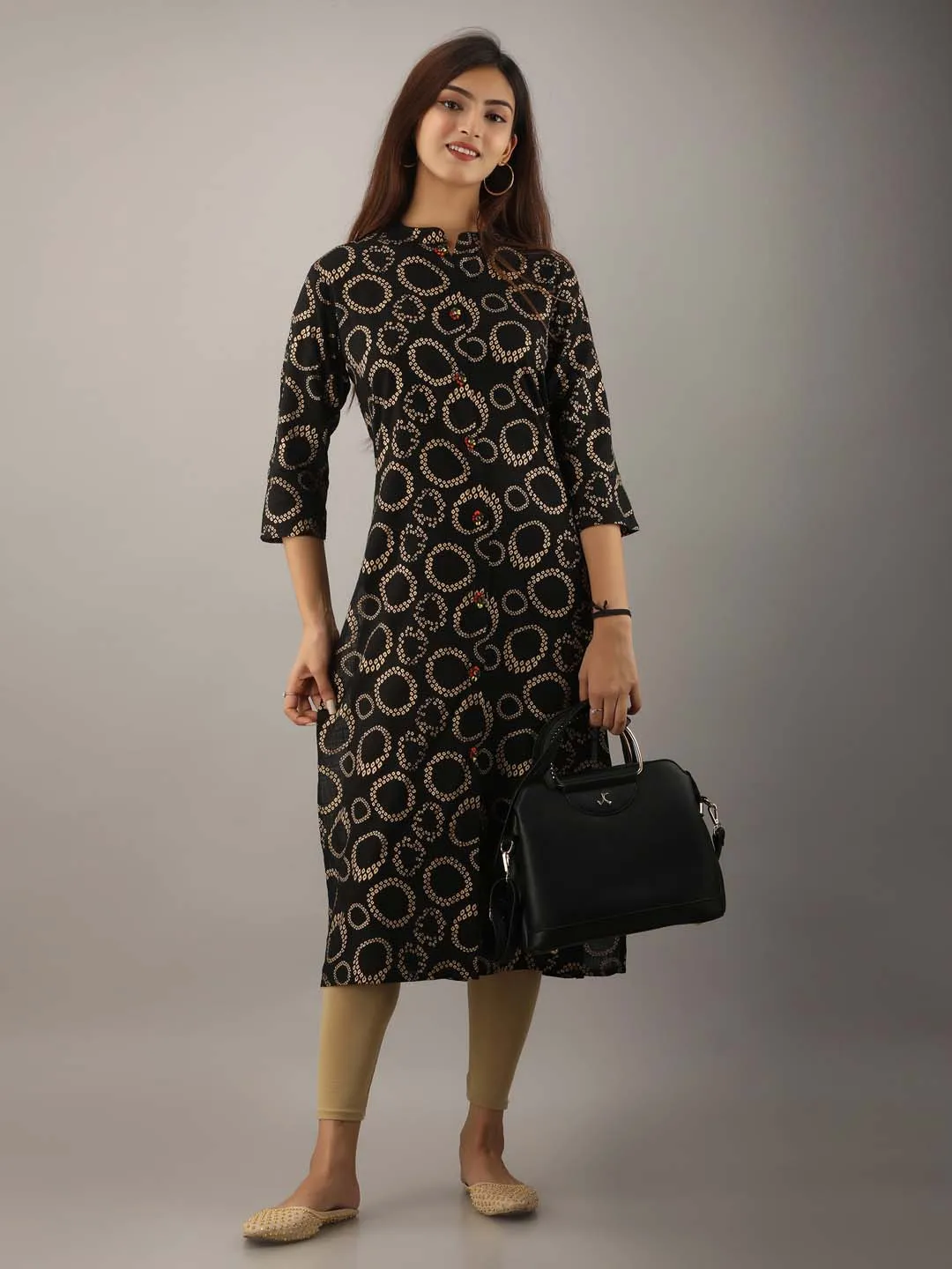 Rayon Straight Slub  Women's Kurta