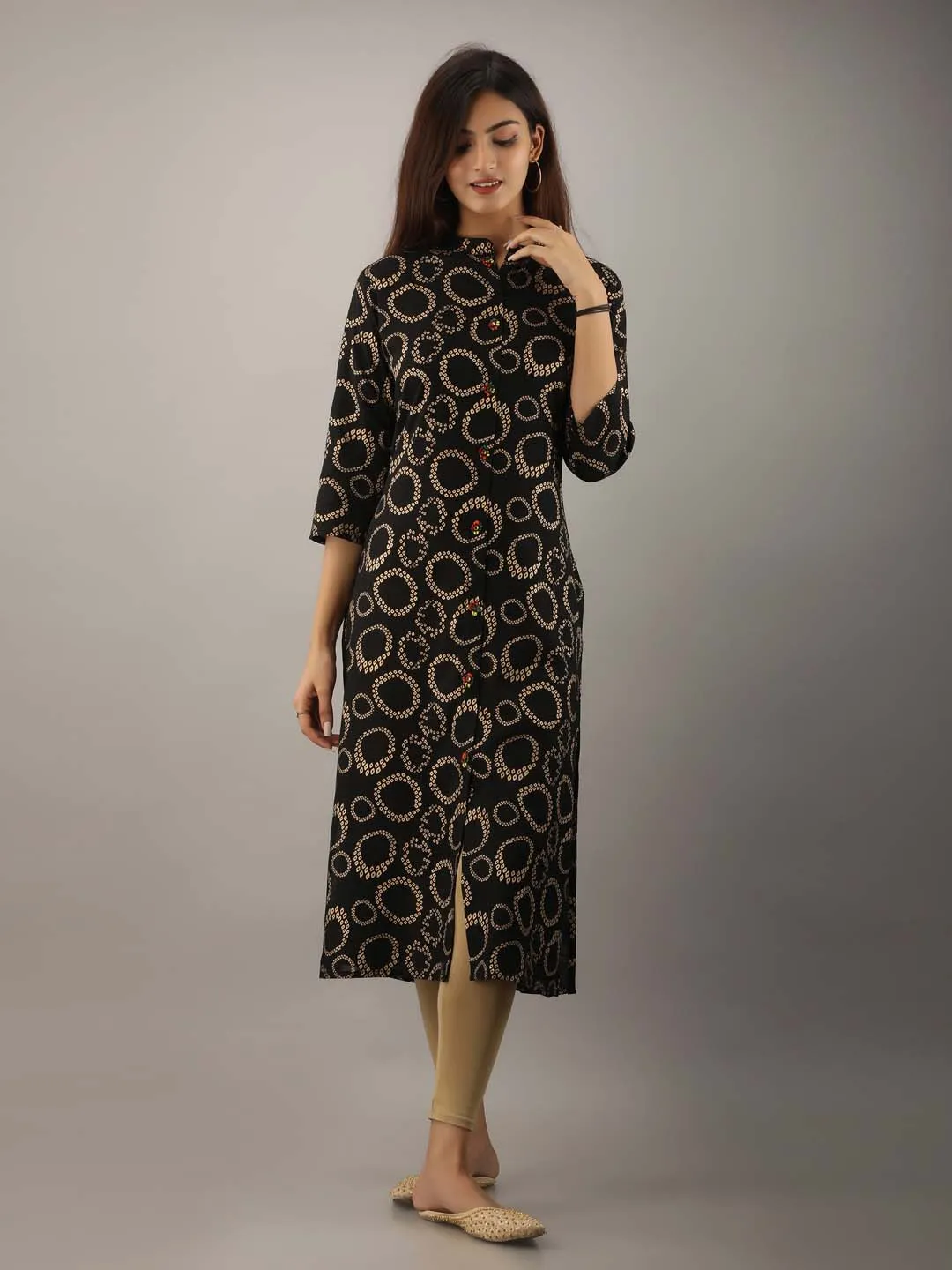 Rayon Straight Slub  Women's Kurta
