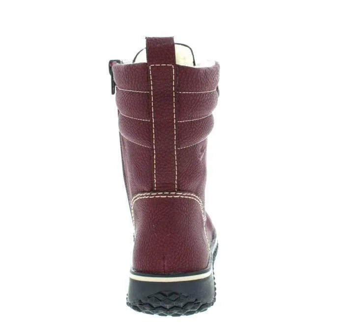 Rieker Women's Mid Lace & Zip Boots- Red