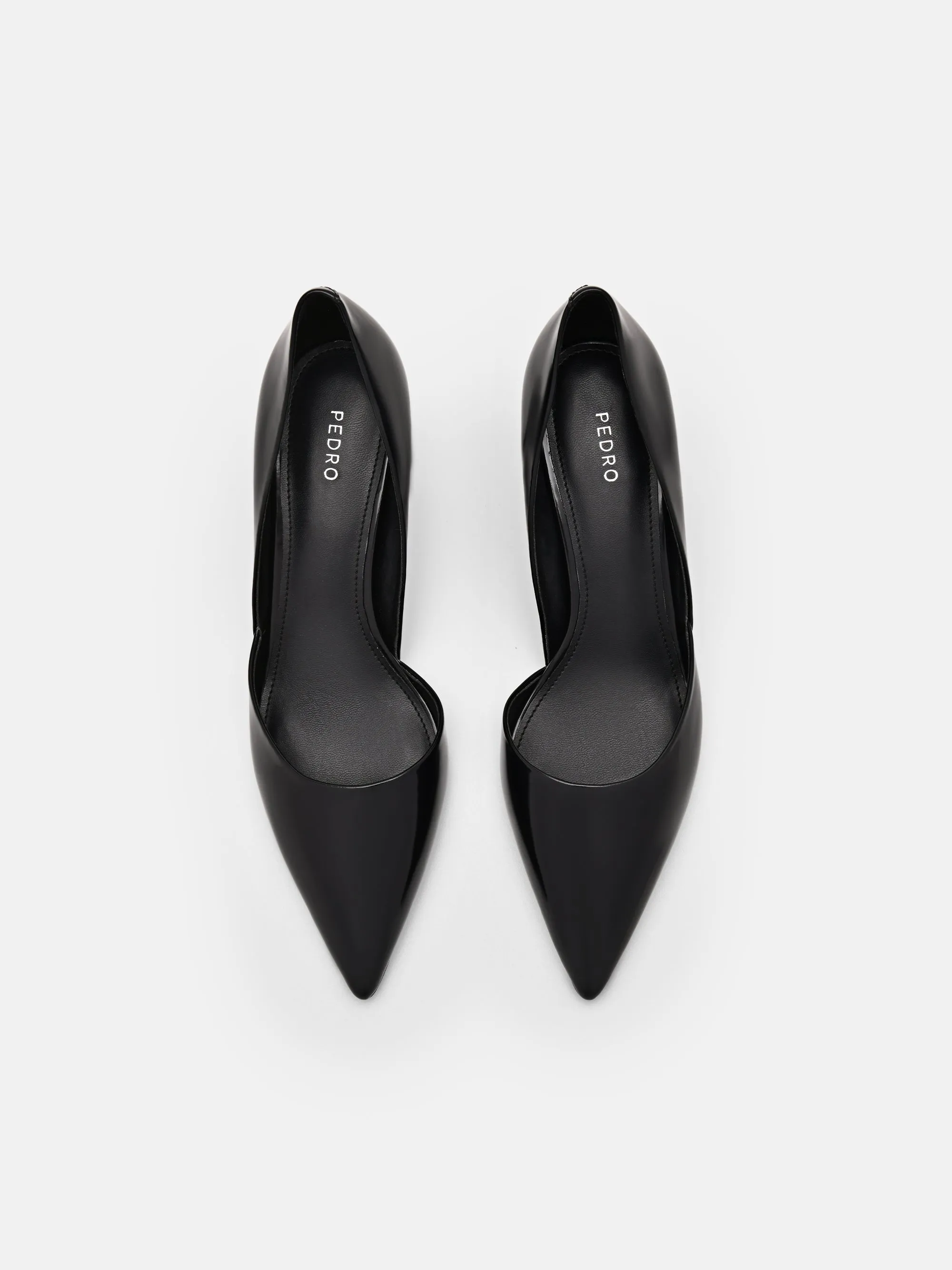 Rocco Leather Heel D'Orsay Pumps