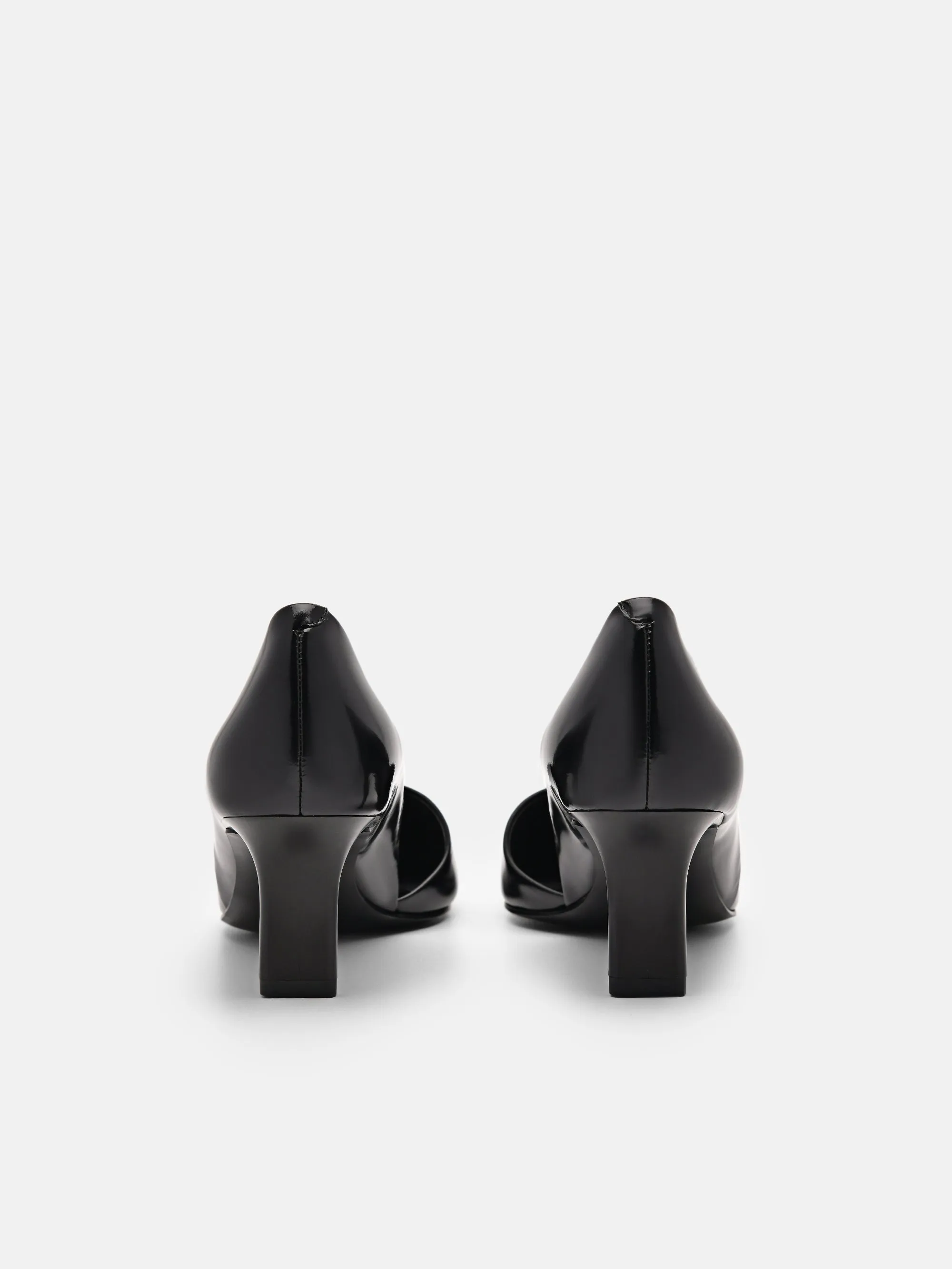 Rocco Leather Heel D'Orsay Pumps