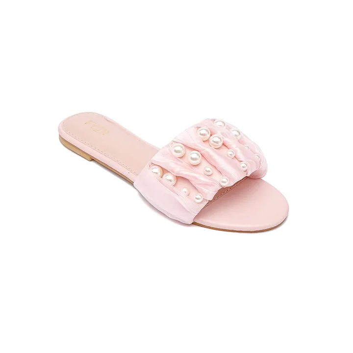 Ruched Pearl Slide Sandal MY 215