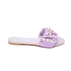 Ruched Pearl Slide Sandal MY 215