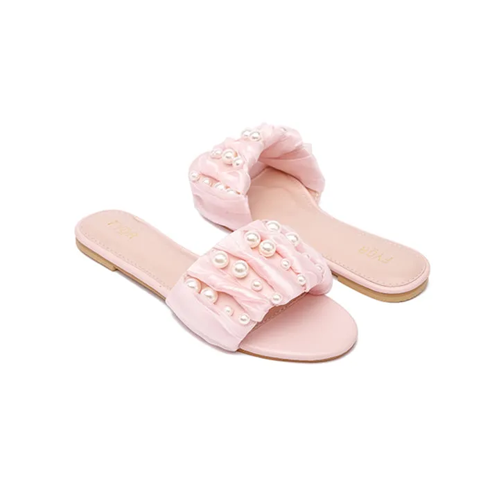 Ruched Pearl Slide Sandal MY 215