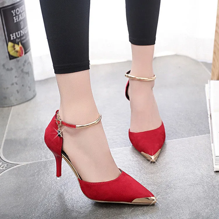 Sexy Joker Pointed Ankle High Stiletto Heels