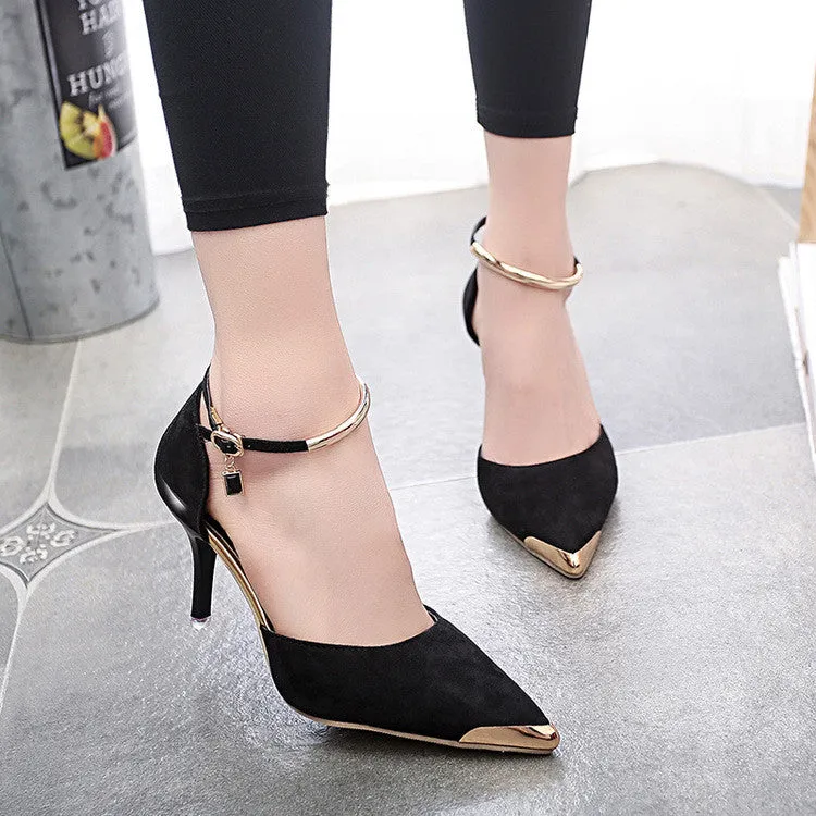Sexy Joker Pointed Ankle High Stiletto Heels