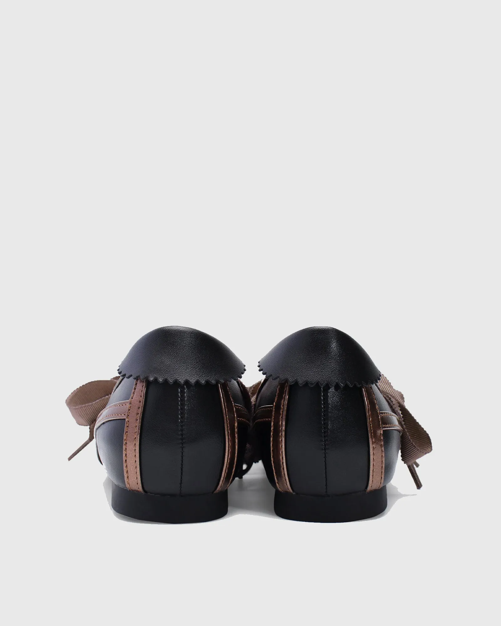 Sonia Hybrid Ribbon Ballet Flats In Brown