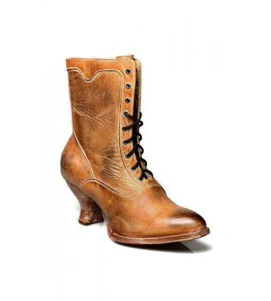 Stiletto heel lace-up boots retro pointed toe boots