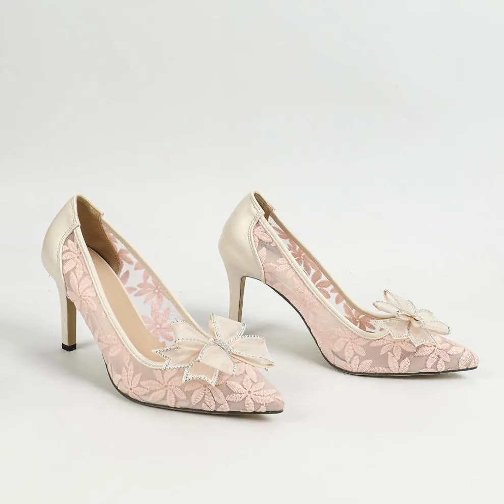 Sweet Bow Lace Pumps