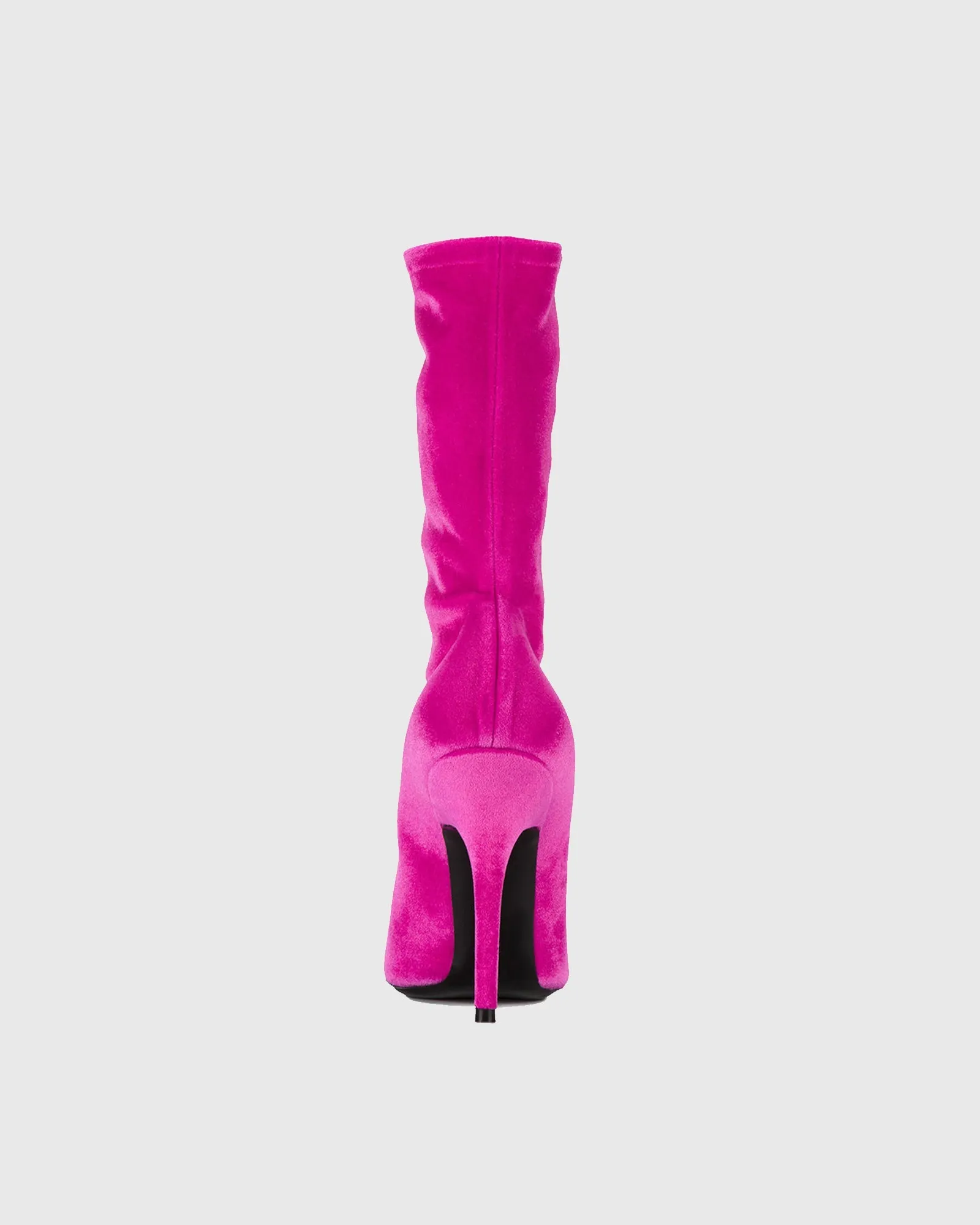Tersa Velvet Mid Calf Boots In Hot Pink