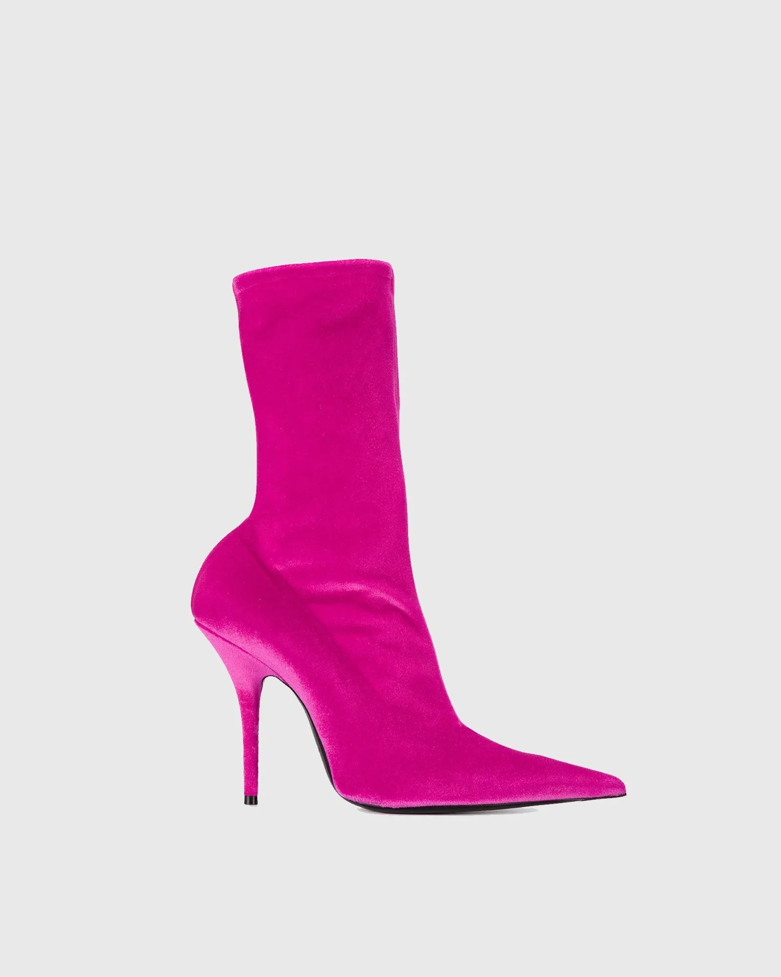 Tersa Velvet Mid Calf Boots In Hot Pink