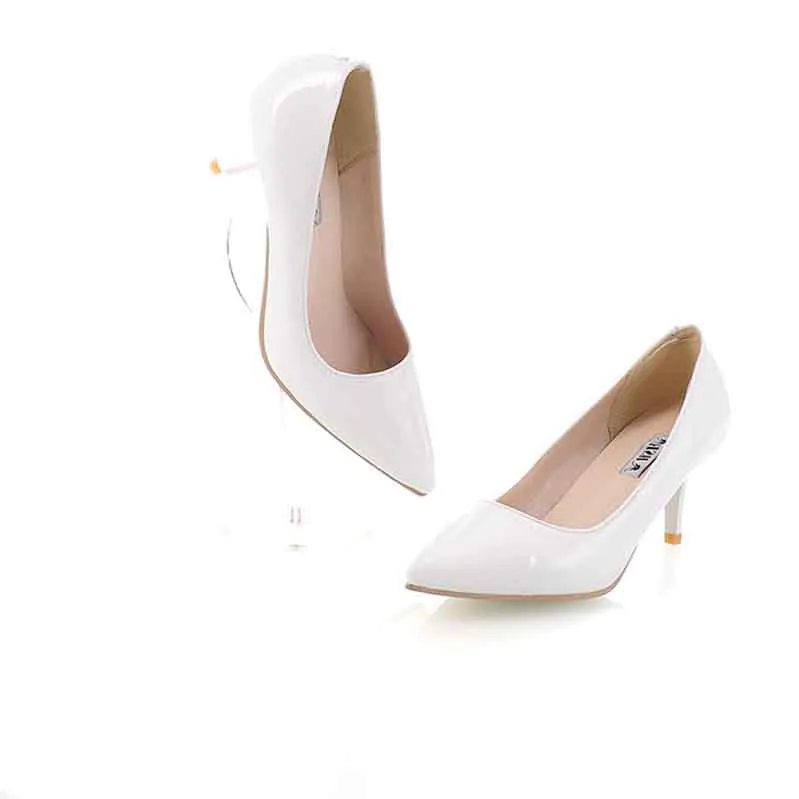 Women Dress Stilettos High Heels Pointed Toe Pumps 6.5cm