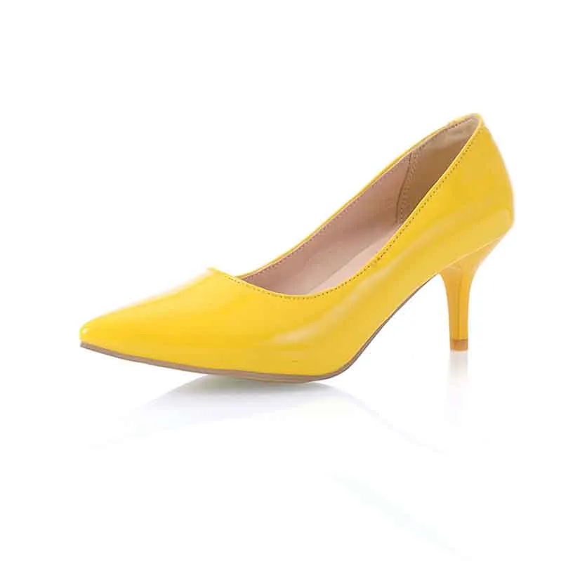 Women Dress Stilettos High Heels Pointed Toe Pumps 6.5cm
