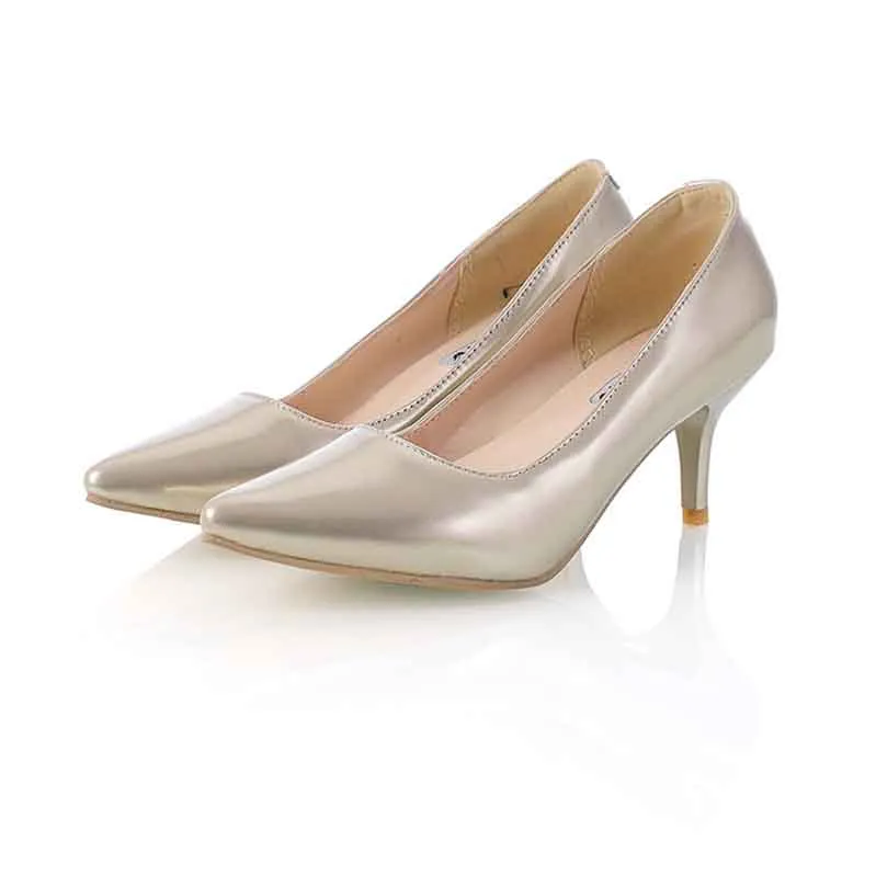 Women Dress Stilettos High Heels Pointed Toe Pumps 6.5cm