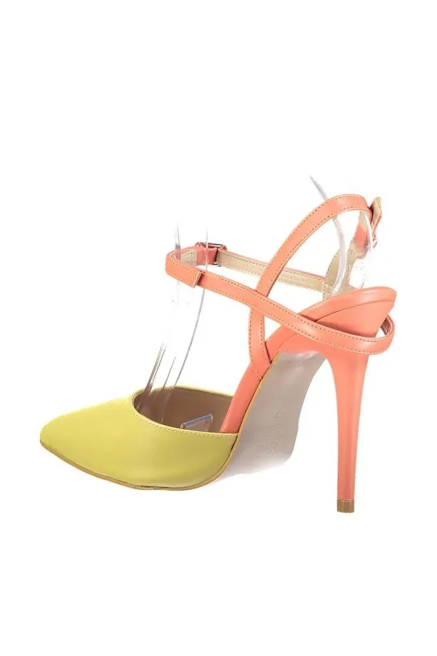Yellow Pointed Toe Heels