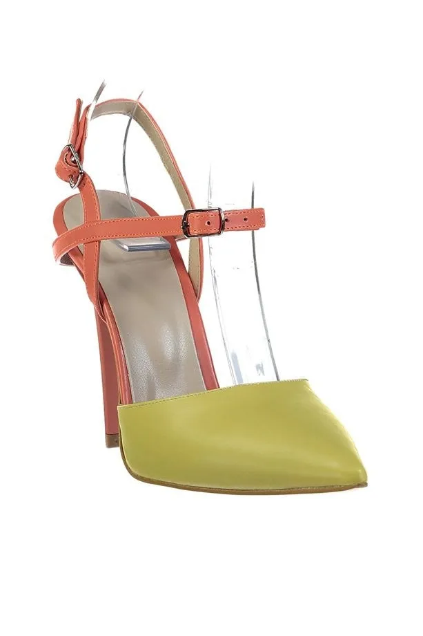 Yellow Pointed Toe Heels